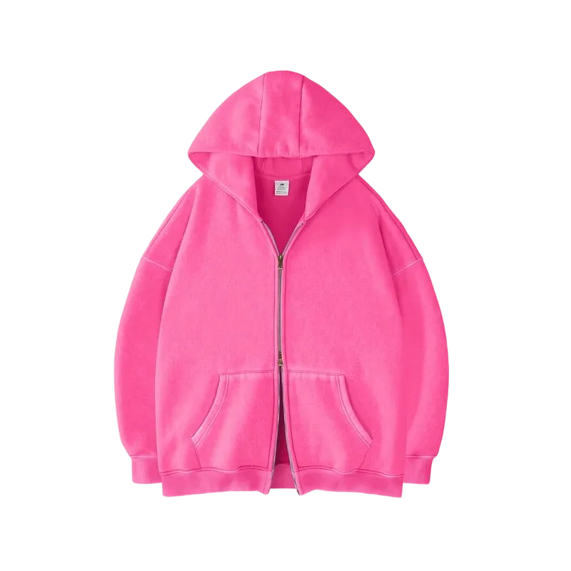 Unisex Oversized zip up hoodie