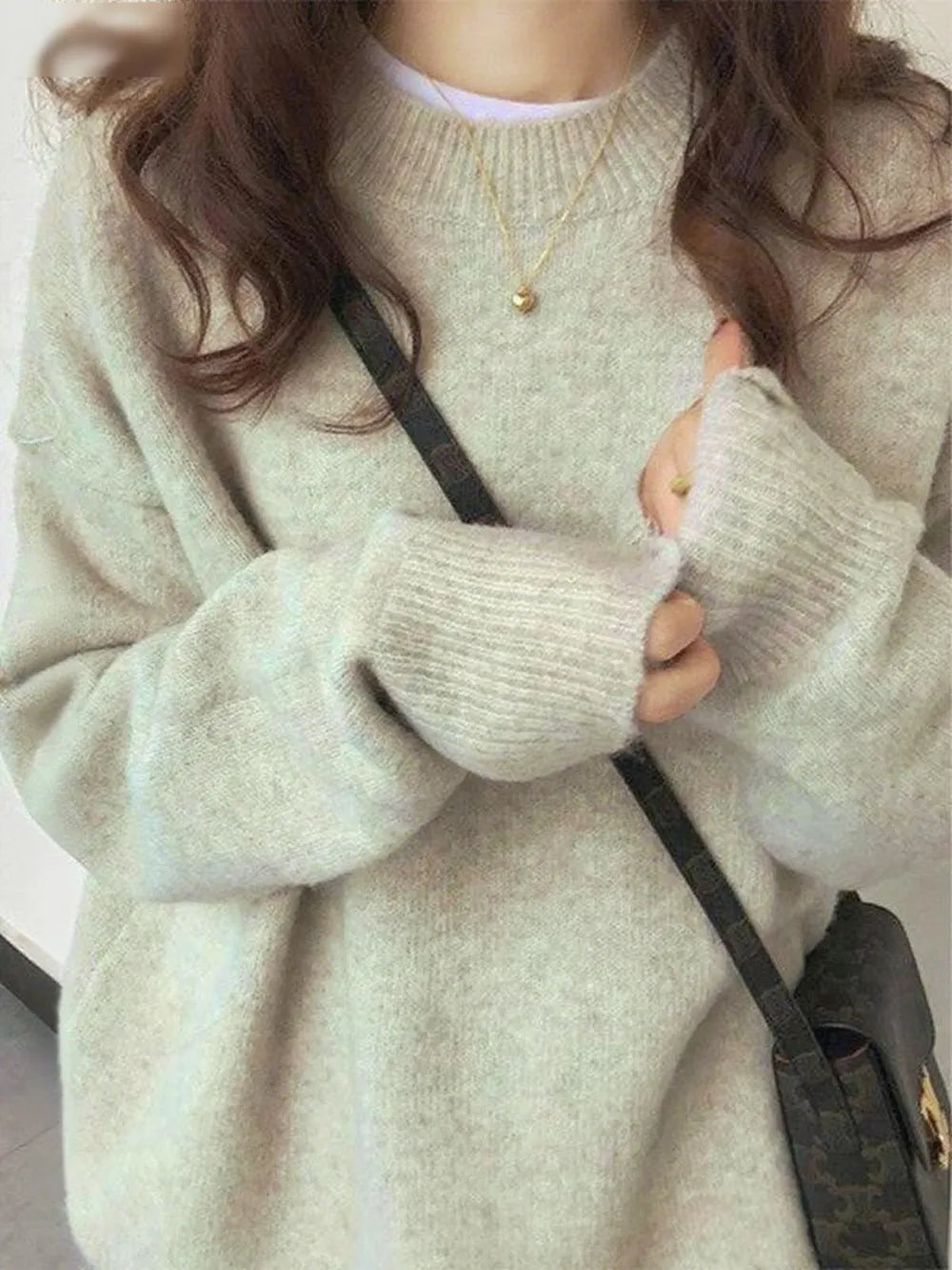 ✨Women's Solid Drop Shoulder Long Sleeve Basic Sweater🔥