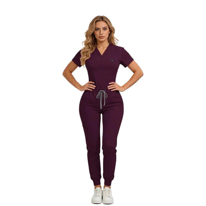 Last Day PromotionWomen's Daily Wear Two-Piece Outfit, Anti-Pilling Lightweight Breathable Multi-Pocket Top & Side Pocket Jogger Pants