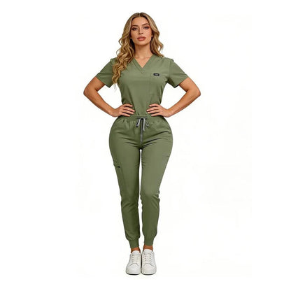Last Day PromotionWomen's Daily Wear Two-Piece Outfit, Anti-Pilling Lightweight Breathable Multi-Pocket Top & Side Pocket Jogger Pants