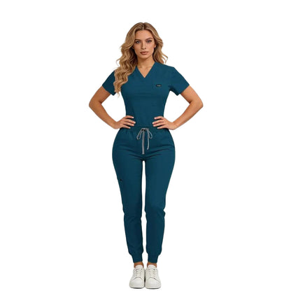 Last Day PromotionWomen's Daily Wear Two-Piece Outfit, Anti-Pilling Lightweight Breathable Multi-Pocket Top & Side Pocket Jogger Pants