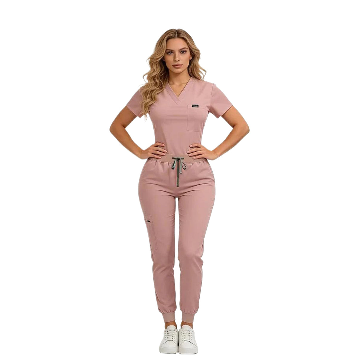 Last Day PromotionWomen's Daily Wear Two-Piece Outfit, Anti-Pilling Lightweight Breathable Multi-Pocket Top & Side Pocket Jogger Pants