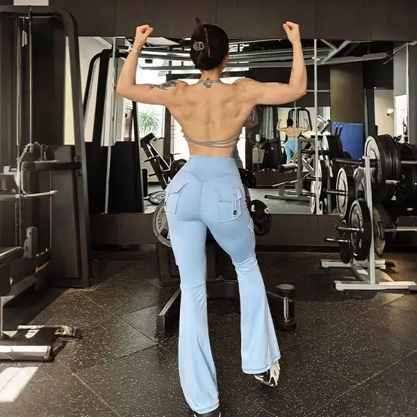 ❤️❤️Last Day Promotion🔥Women's Workout Flare Leggings with Pockets