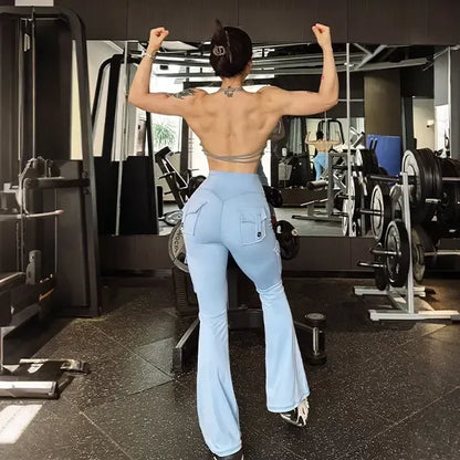 ❤️❤️Last Day Promotion🔥Women's Workout Flare Leggings with Pockets