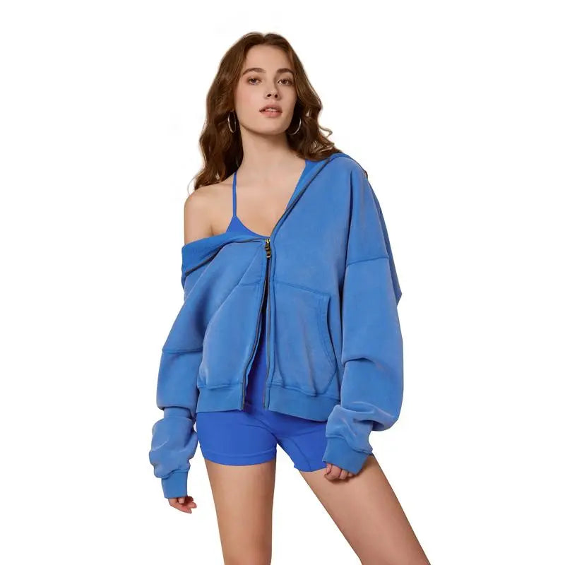 Unisex Oversized zip up hoodie
