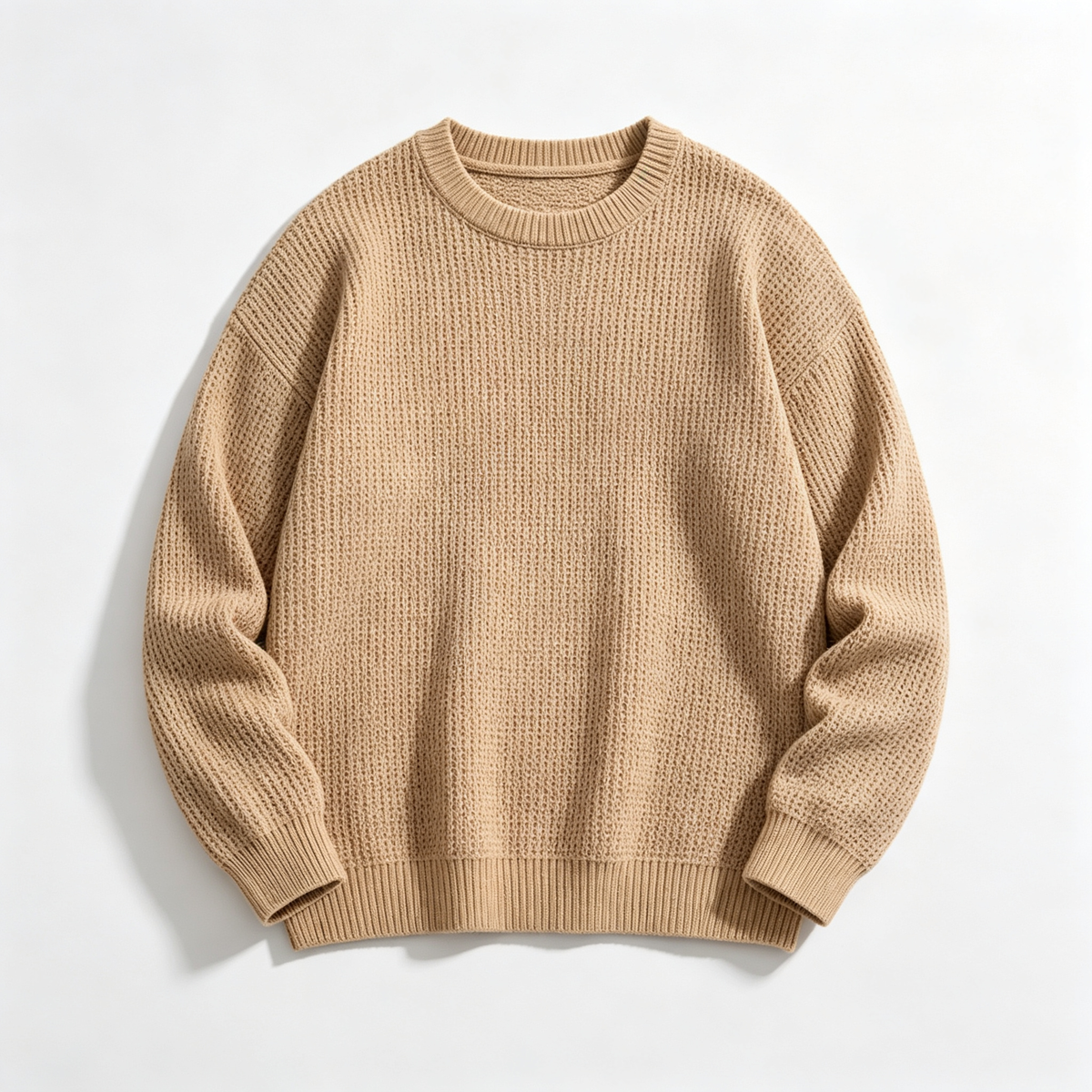 🔥 BESTSELLER | 8PCS $24.63 | Men's Waffle Knit Crewneck Sweater