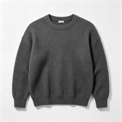 🔥 BESTSELLER | 8PCS $24.63 | Men's Waffle Knit Crewneck Sweater