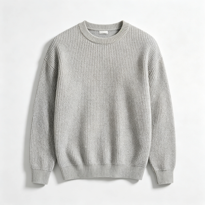 🔥 BESTSELLER | 8PCS $24.63 | Men's Waffle Knit Crewneck Sweater