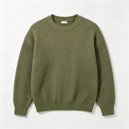 🔥 BESTSELLER | 8PCS $24.63 | Men's Waffle Knit Crewneck Sweater