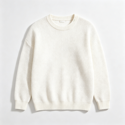 🔥 BESTSELLER | 8PCS $24.63 | Men's Waffle Knit Crewneck Sweater